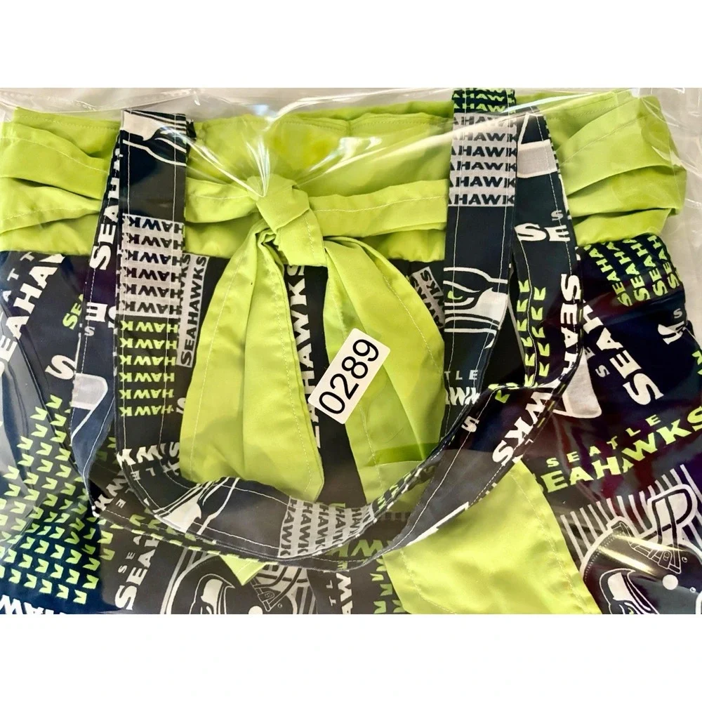 Seattle Seahawks Handmade Purse Bag Tote NFL Fan Blue Green Cotton Women's